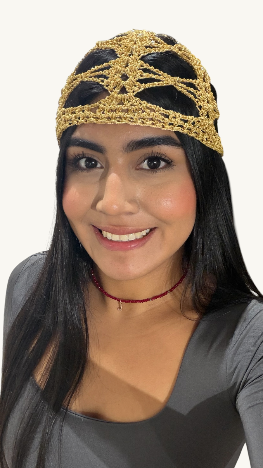 Gorrito Tejido Dorado