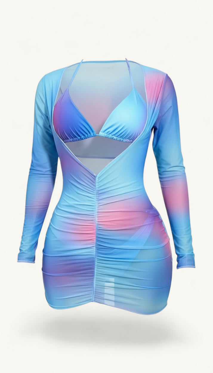 Set Bikini Japón Azul bebé