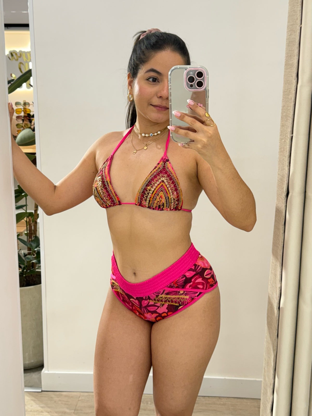 Bikini Hilo + Short fucsia