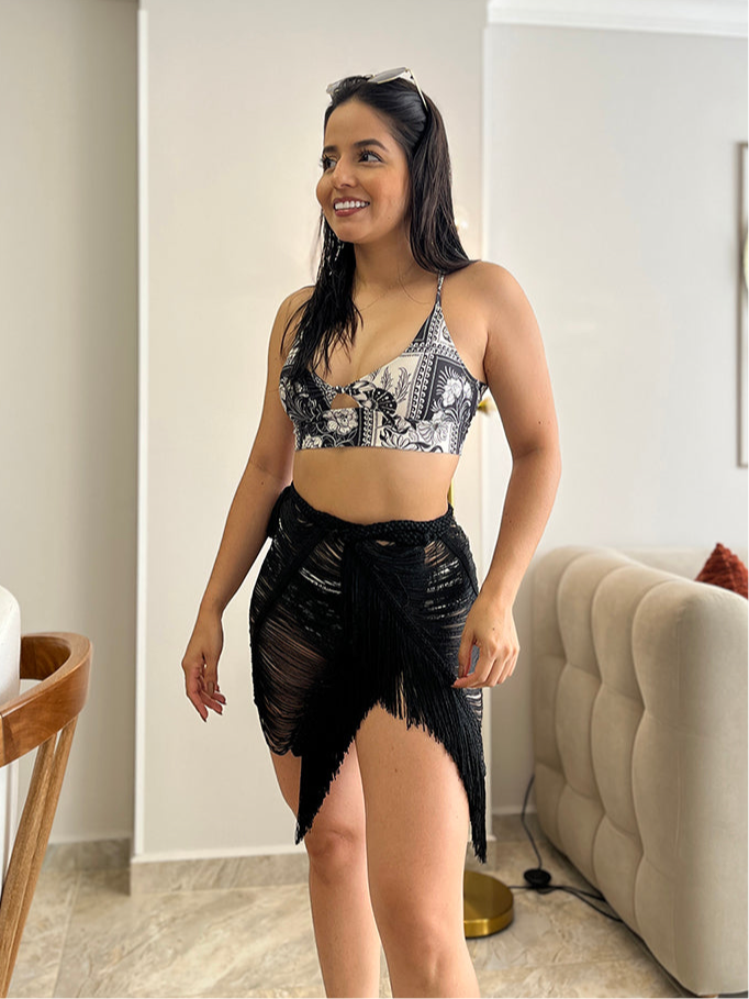 Falda Luxury Iris Corta negro