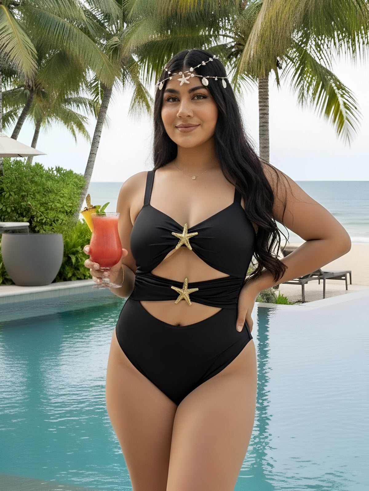 Enterizo Irena Estrella Negro