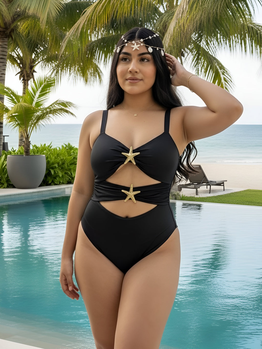 Enterizo Irena Estrella Negro