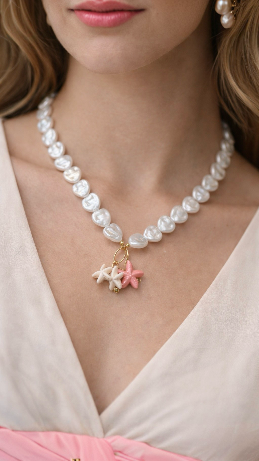 Collar Perlas Corazón