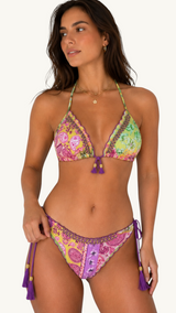 Bikini Estampado Borlas