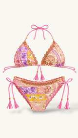 Bikini Estampado Borlas