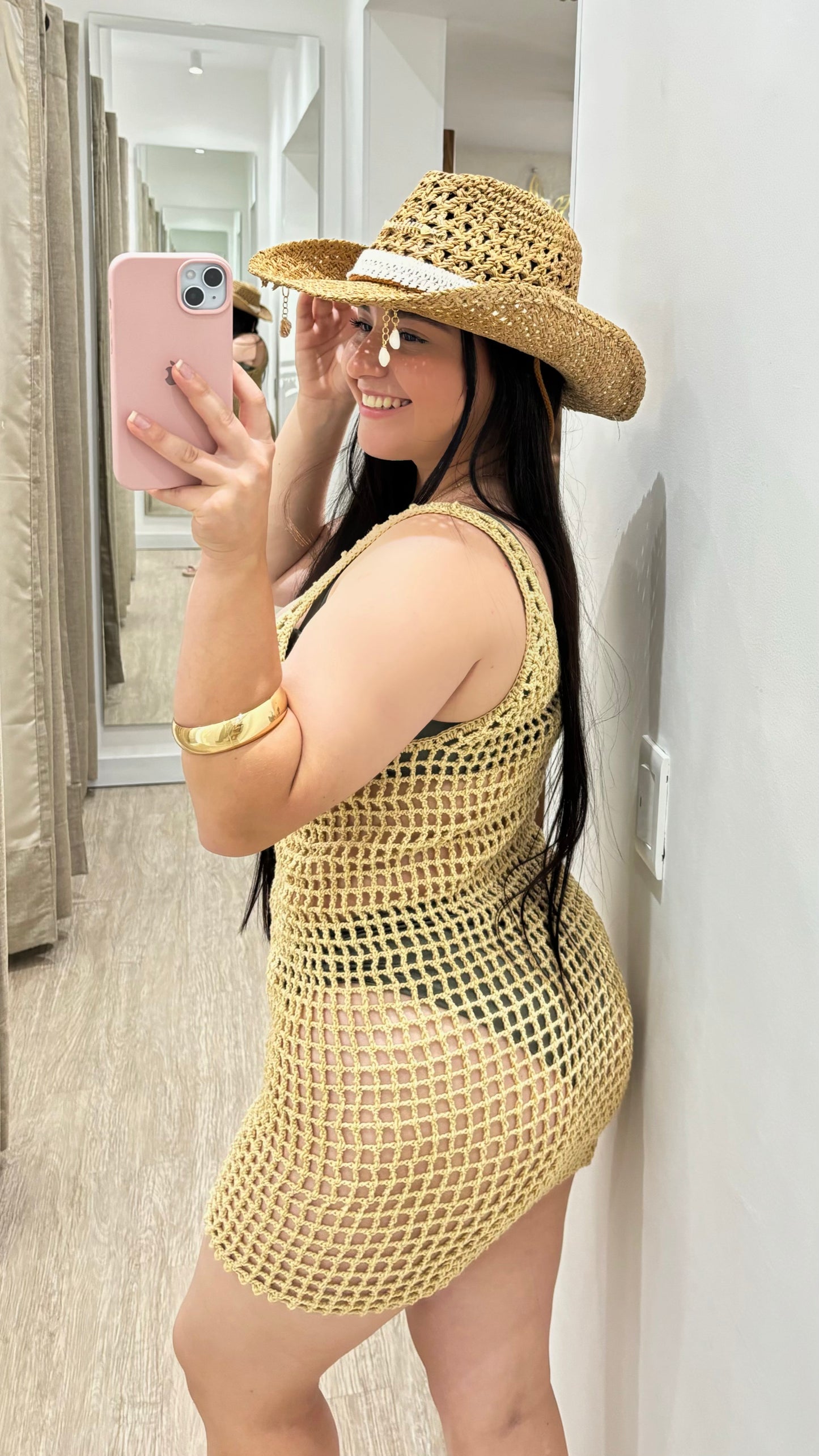 Vestido Tejido Croché Tiras