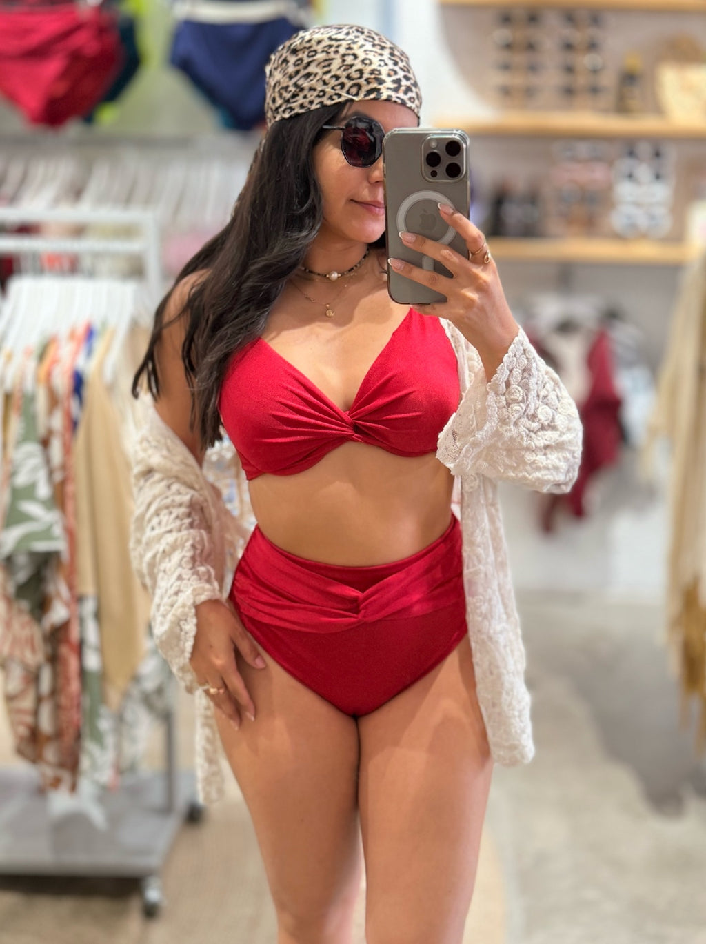 Tiro Alto Amaranta Rojo