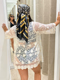 Kimono Blonda Flores