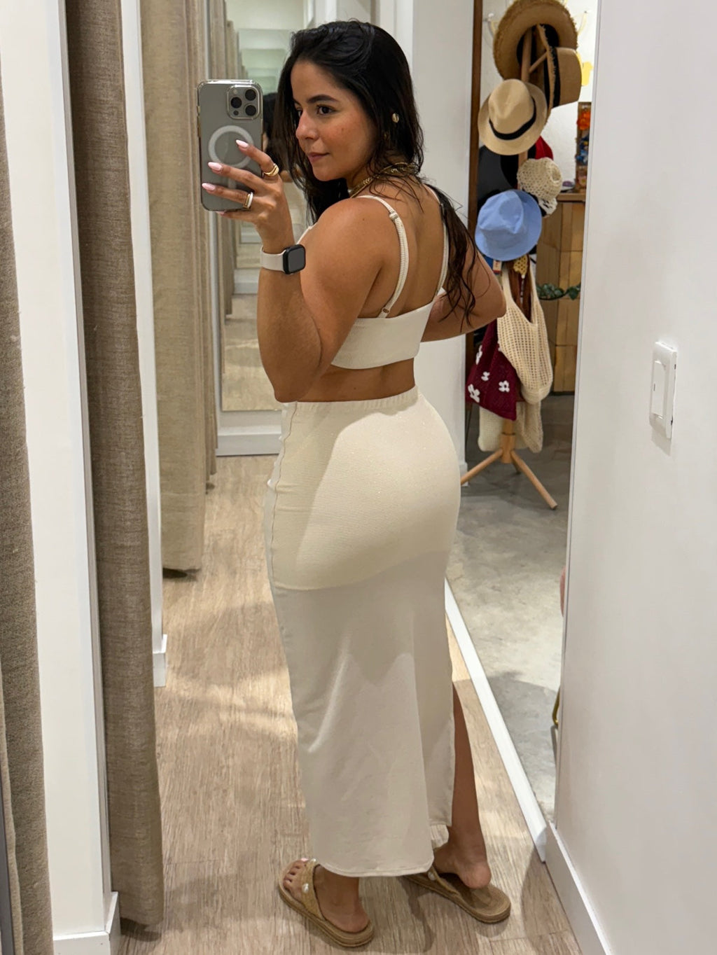 Vestido Marquesa Beige/Negro
