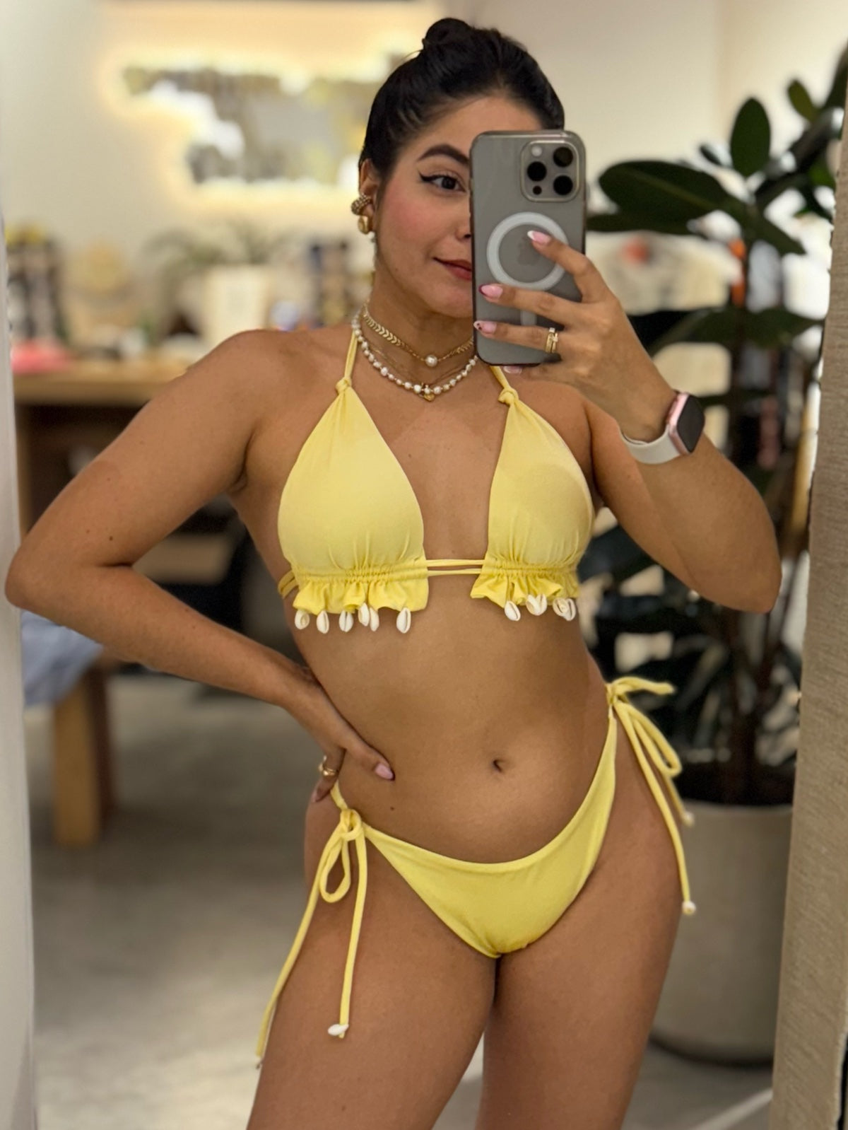 Bikini Conchas Amarillo